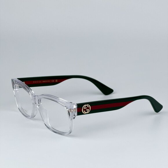 Gucci GG0278O 016 BRAND NEW Eyeglasses Crystal Green Rectangle Women - Picture 1 of 10